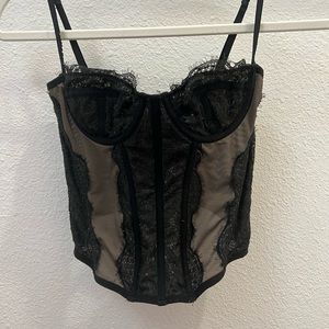 Urban Outfitters Black Corset Top Size M